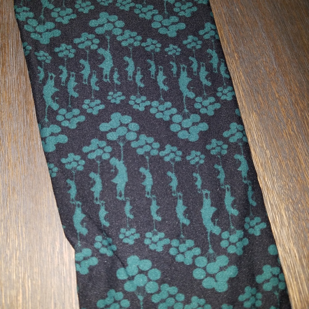 RARE OS Lularoe Teal Black Leggings